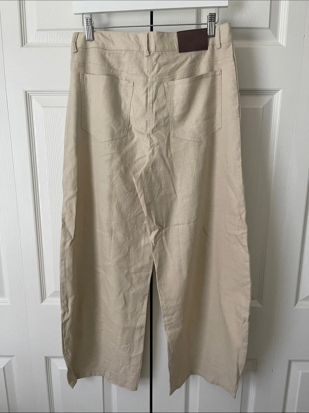 Zara Linen Blend Barrel Pants